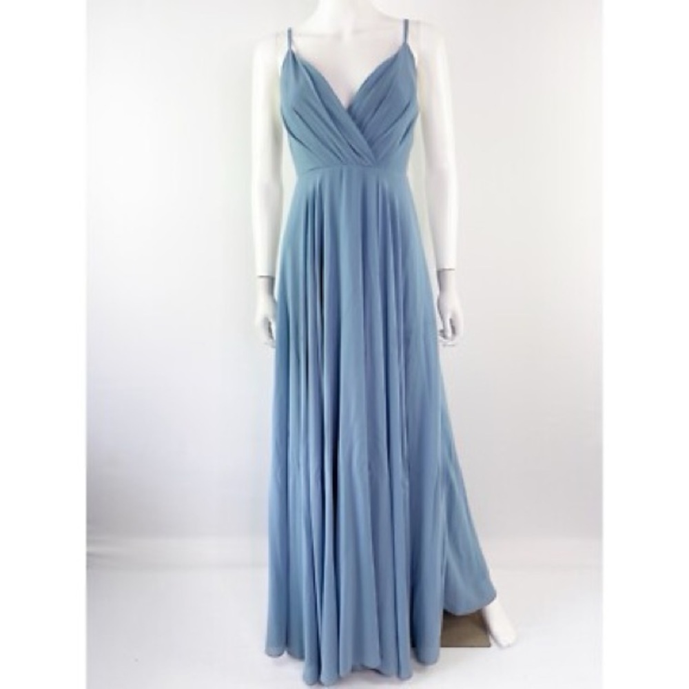 Lulus formal long flowing gown in Cobalt blue - Picture 2 of 4